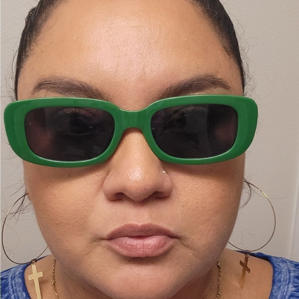 Multicolor rectangular fashion sunglasses - Picture 11 of 14